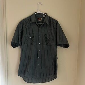 Men's Green Striped Shirt